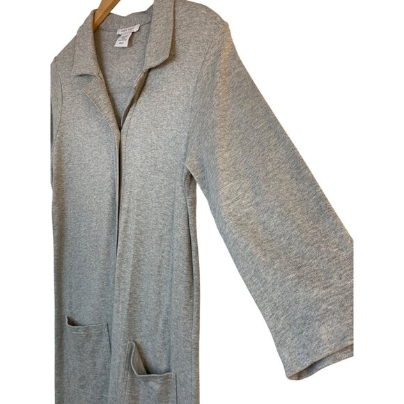 Joan Vass Gray 3/4 Sleeve Cotton Pullover Shirt Dress W/ Pockets MP 9028 EUC - Picture 5 of 7